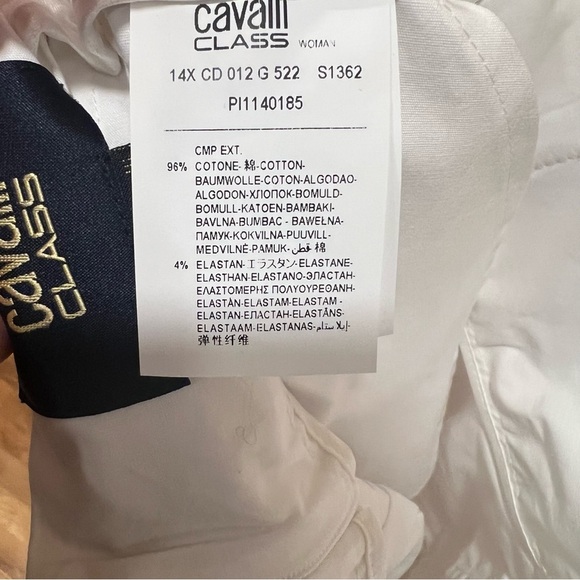 Cavalli Class | White Midi Skirt | Black Trim | Size 4 - Picture 8 of 8